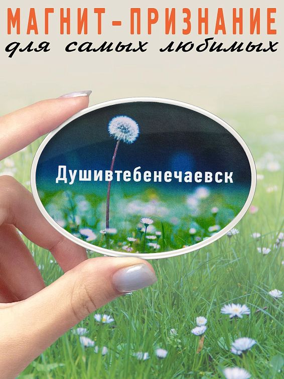 Магнит Душевный Душивтебенечаевск любимому человеку, близкому другу, родной душе. То... Магнит Душевный Душивтебенечаевск