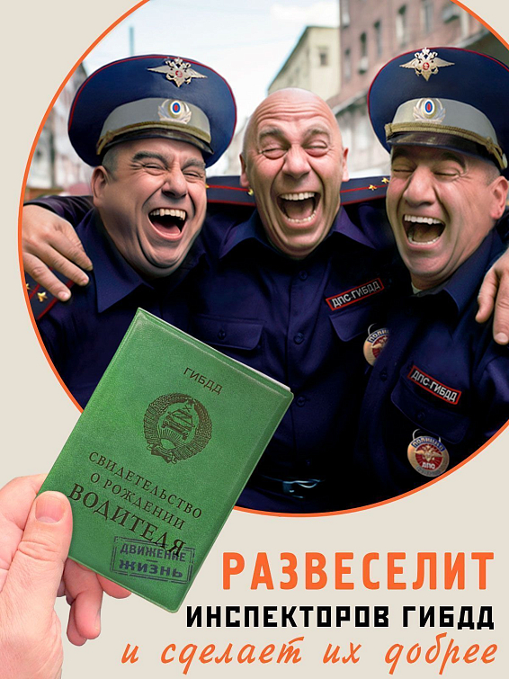 Обложка для автодокументов Свидетельство о рождении водителя Для самых свежих участников дорожного движения. Дл...