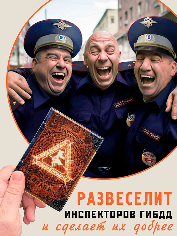Обложка для автодокументов Ведьминские права Для автоледи с чувством юмора и сверхъестественным...