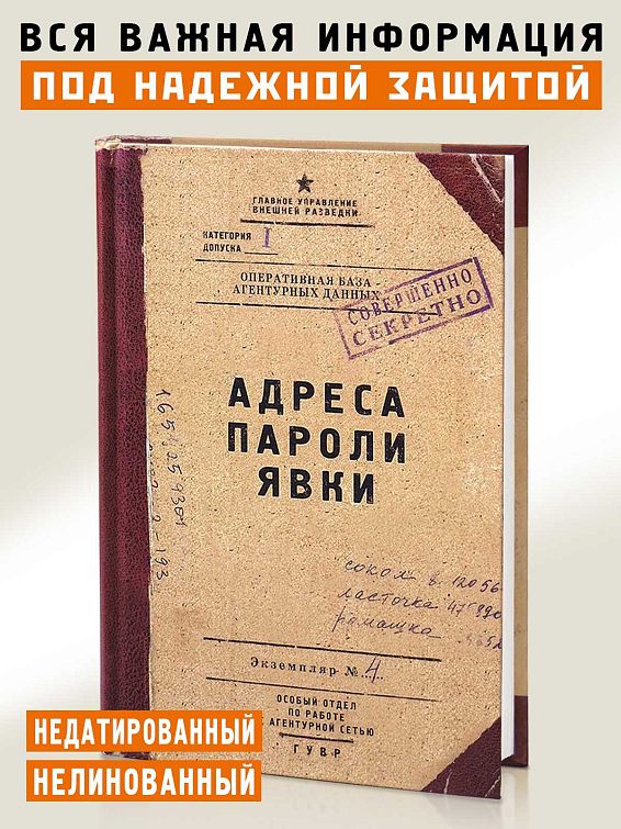 Записная книжка Адреса пароли явки Для руководителя и для тех, кто только мечтает им ... Записная книжка Адреса пароли явки