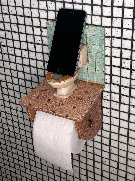 купить держатель для туалетной бумаги с полочкой для телефона