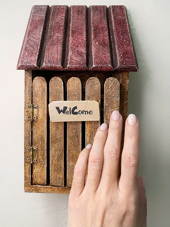 Ключница настенная с котом WelCome